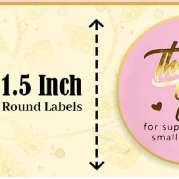 Pink and Gold Shipping Mailers and Stickers - Picture 6 of 6